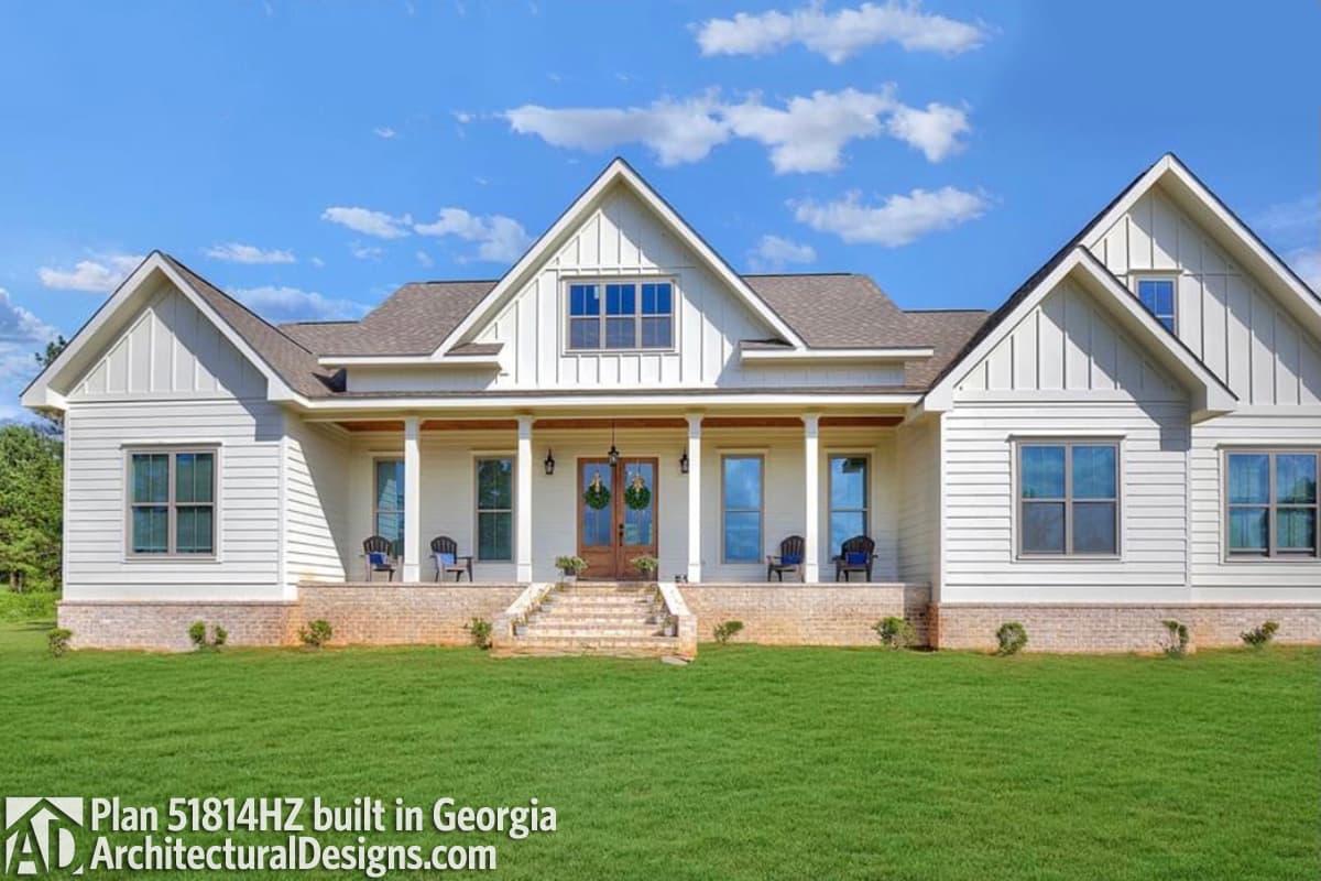 build gallery item - Modern Farmhouse Plan 51814HZ Comes to Life in Georgia (a third time!)