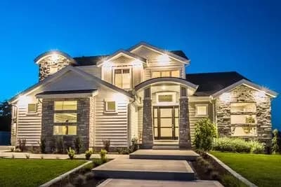 Exclusive New American House Plan with Two-Story Great Room