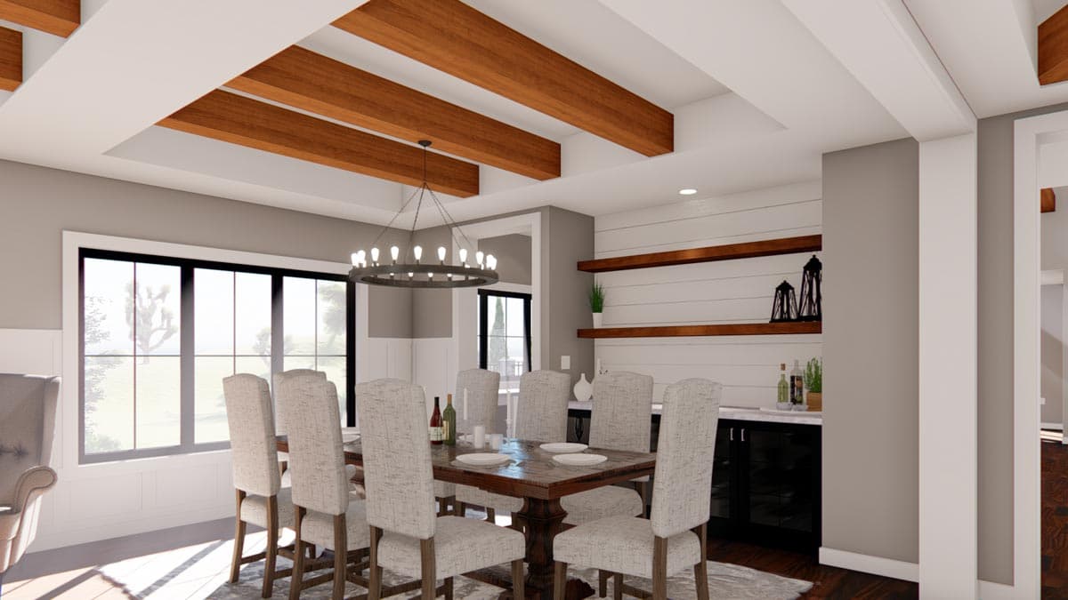 Plan 62804DJ: 3-Bed New American House Plan with Exposed Beamed Entryway - Image #6 - Coastal, Contemporary, Craftsman, Modern Farmhouse, New American