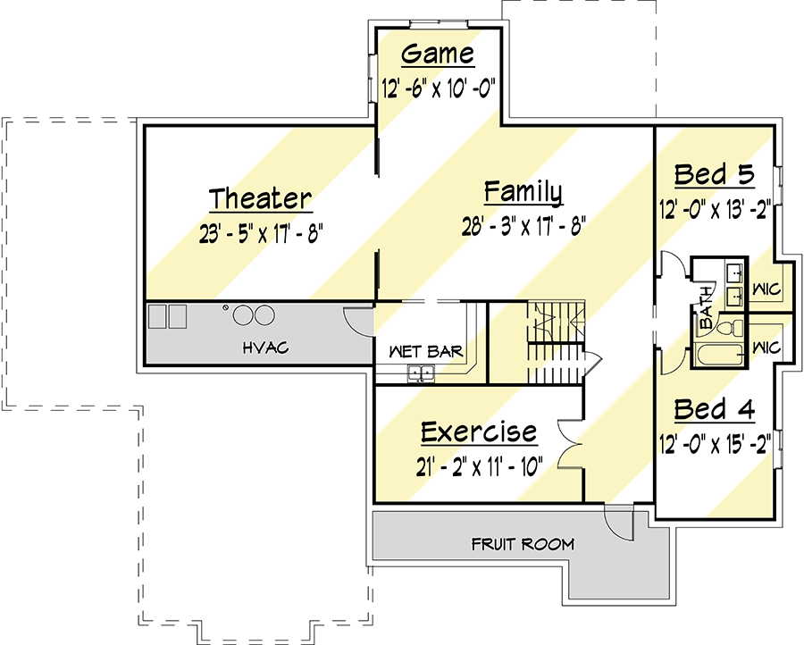 Plan 910008WHD: Exclusive Country Craftsman Home Plan with Split Bedrooms - Floor Plan - Optional Lower Level - Country, Craftsman, New American