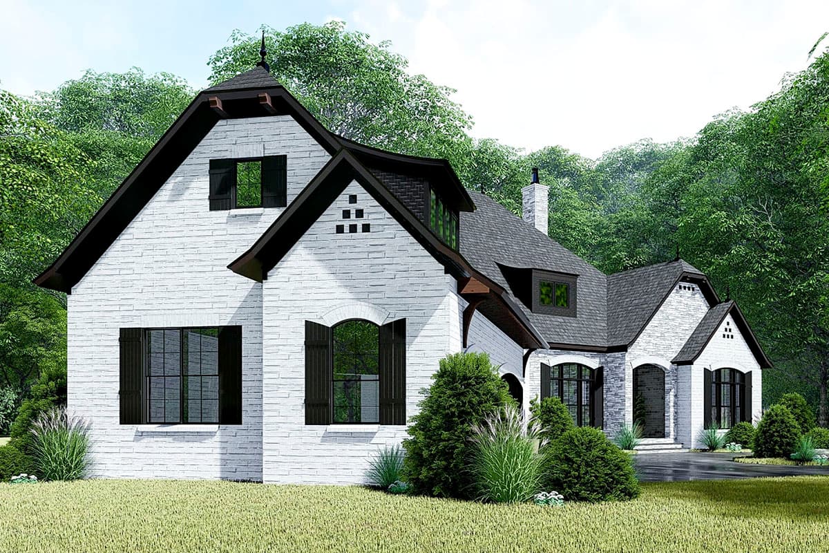 Plan 70636MK: 4-Bed French Country Home Plan with Safe Room - Image #6 - European, French Country, Traditional