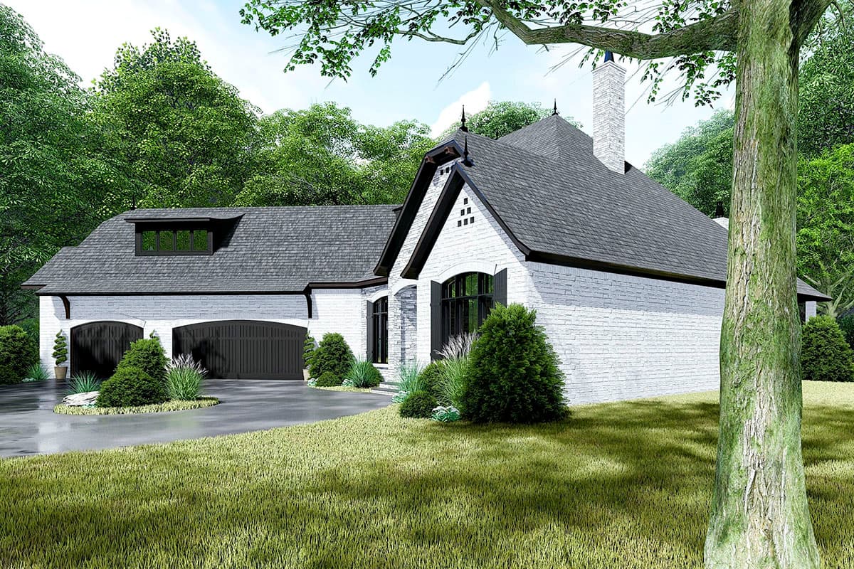 Plan 70636MK: 4-Bed French Country Home Plan with Safe Room - Image #8 - European, French Country, Traditional