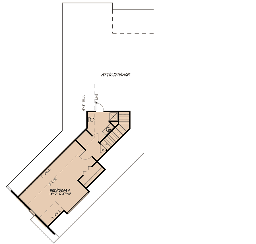 Plan 70636MK: 4-Bed French Country Home Plan with Safe Room - Floor Plan - 2nd Floor - European, French Country, Traditional