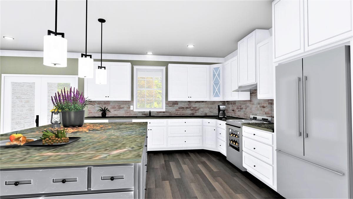 Plan 25018DH: One-Level Country Home Plan with Idyllic Wrap-Around Porch - Image #9 - Country, Farmhouse, Southern, Southern Traditional, Traditional