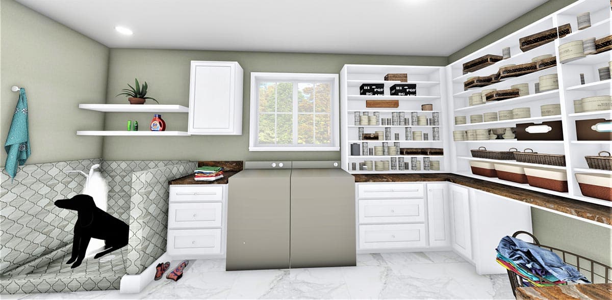 Plan 25018DH: One-Level Country Home Plan with Idyllic Wrap-Around Porch - Image #16 - Country, Farmhouse, Southern, Southern Traditional, Traditional