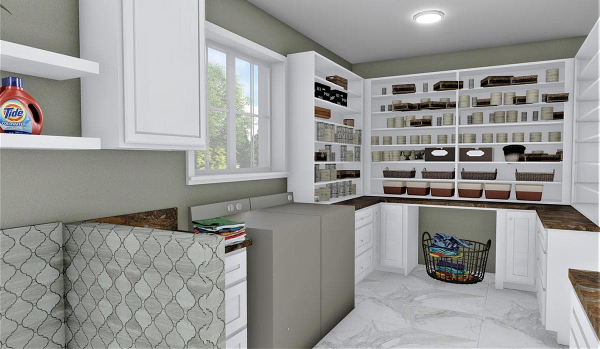 Plan 25018DH: One-Level Country Home Plan with Idyllic Wrap-Around Porch - Image #17 - Country, Farmhouse, Southern, Southern Traditional, Traditional