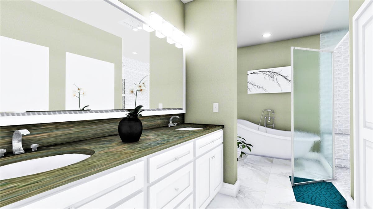 Plan 25018DH: One-Level Country Home Plan with Idyllic Wrap-Around Porch - Image #19 - Country, Farmhouse, Southern, Southern Traditional, Traditional