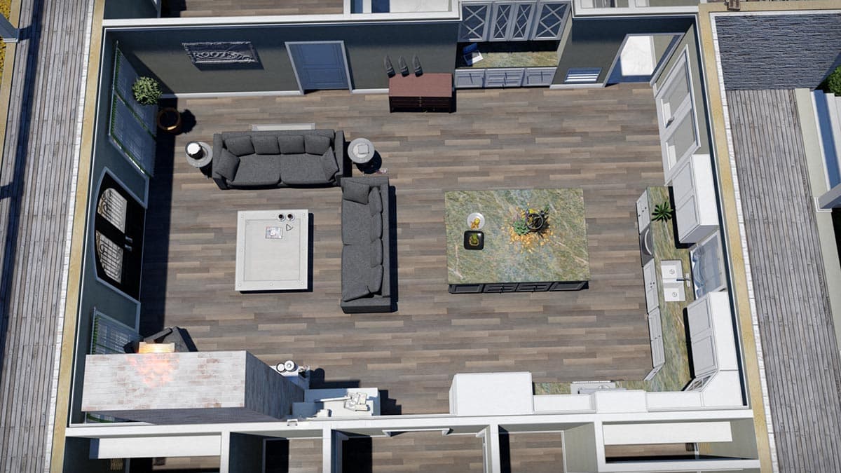 Plan 25018DH: One-Level Country Home Plan with Idyllic Wrap-Around Porch - Image #22 - Country, Farmhouse, Southern, Southern Traditional, Traditional