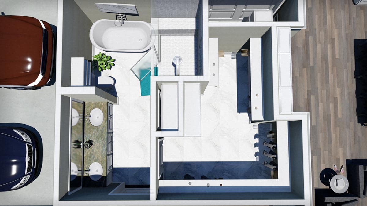 Plan 25018DH: One-Level Country Home Plan with Idyllic Wrap-Around Porch - Image #25 - Country, Farmhouse, Southern, Southern Traditional, Traditional