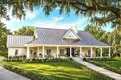 One-Level Country Home Plan with Idyllic Wrap-Around Porch