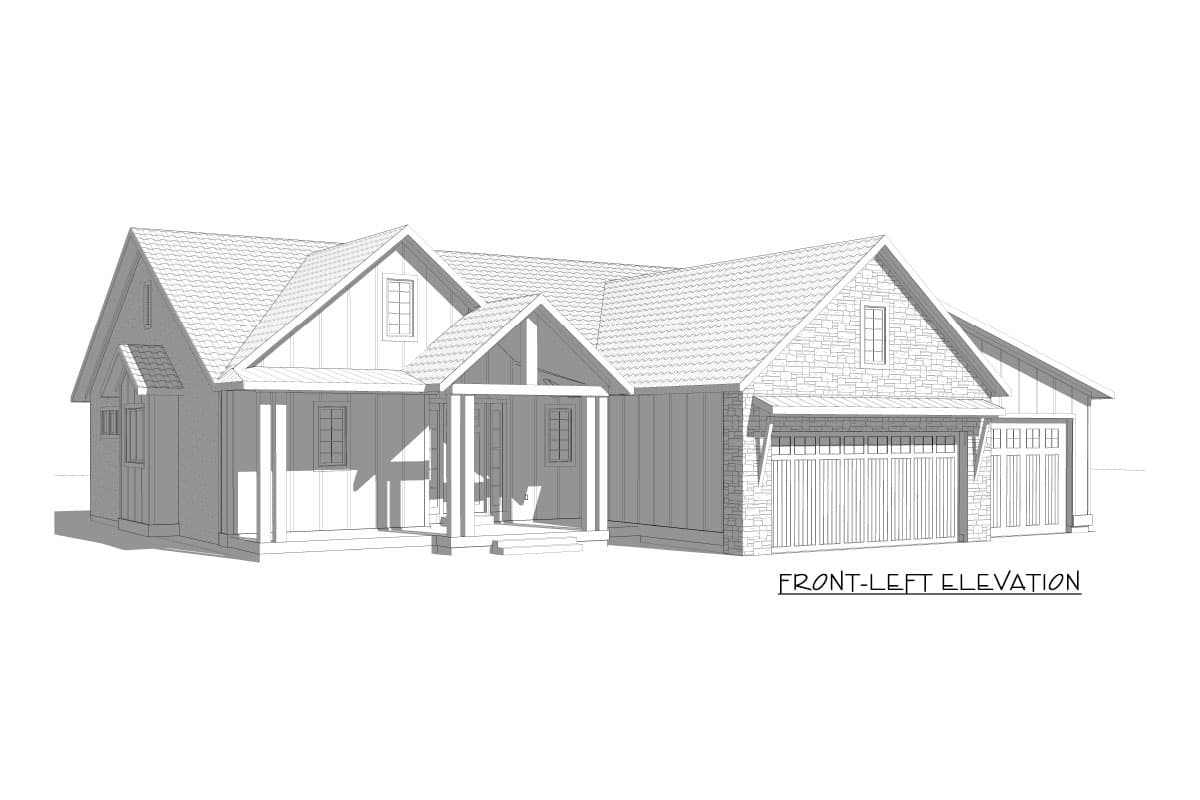 Plan 910004WHD: Eye-catching New American House Plan with Bonus Room above Garage - Image #13 - Craftsman, New American