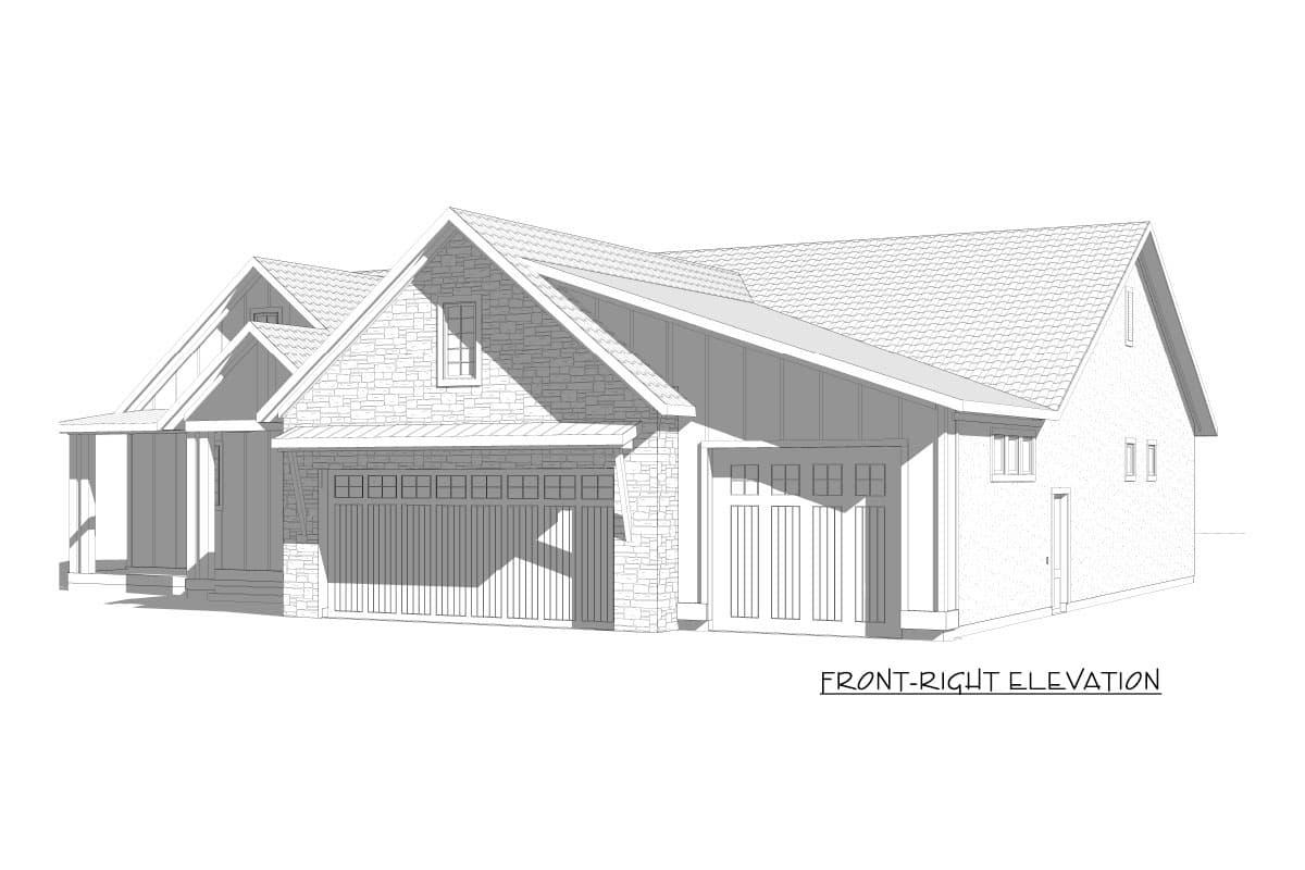 Plan 910004WHD: Eye-catching New American House Plan with Bonus Room above Garage - Image #14 - Craftsman, New American
