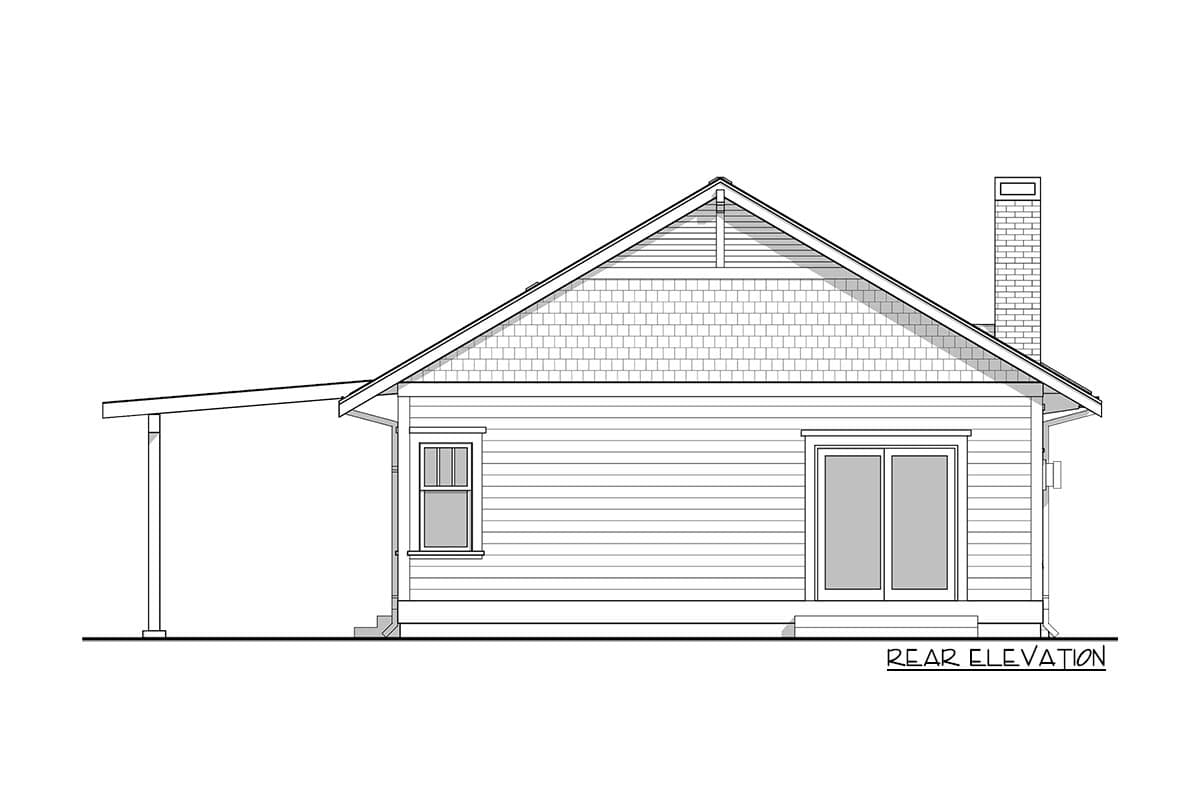 Plan 67758NWL: Charming Bungalow Plan with Optional Carport - Image #4 - Bungalow, Craftsman