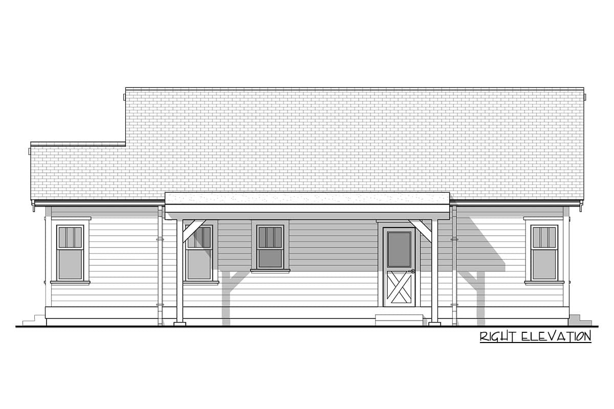 Plan 67758NWL: Charming Bungalow Plan with Optional Carport - Image #5 - Bungalow, Craftsman
