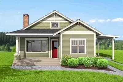 Charming Bungalow Plan with Optional Carport