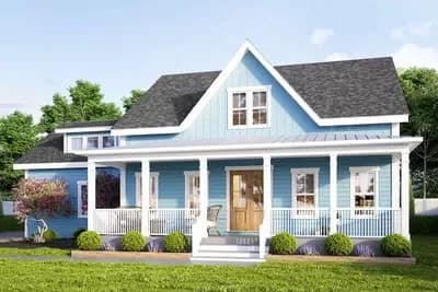 Peaceful Country House Plan with Screened Porch - 1730 Sq Ft