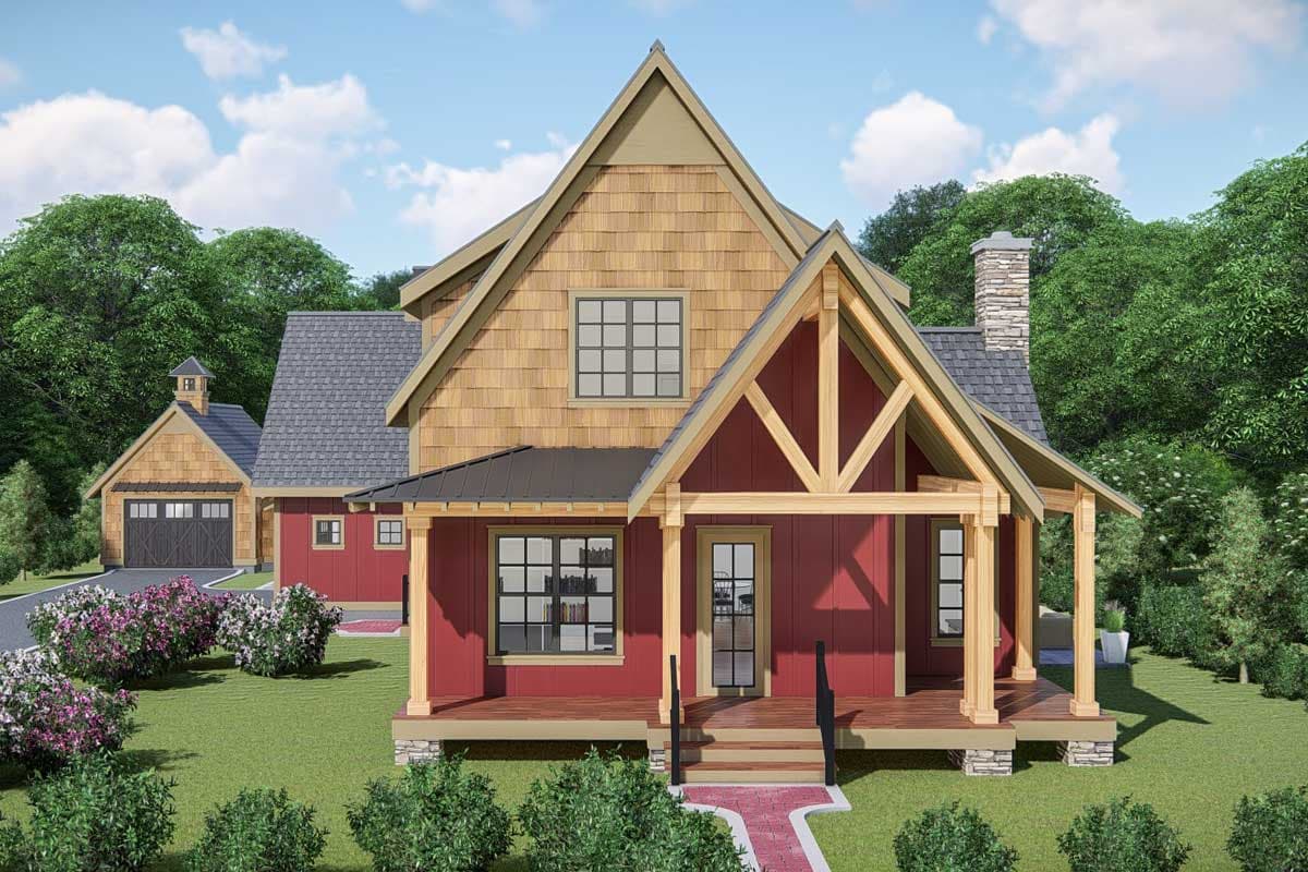 Plan 25412TF: Country Cottage with Game Room and Bonus Detached Garage - Image #12 - Cottage, Country