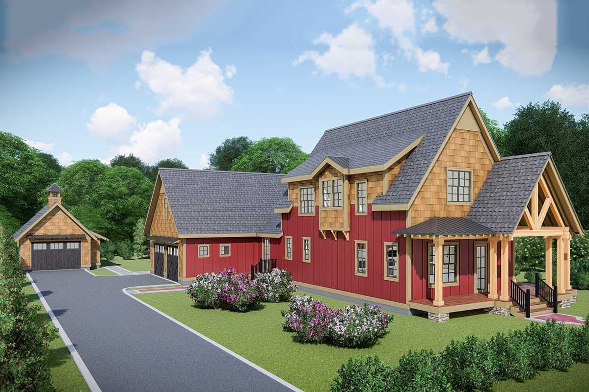 Plan 25412TF: Country Cottage with Game Room and Bonus Detached Garage - Image #14 - Cottage, Country