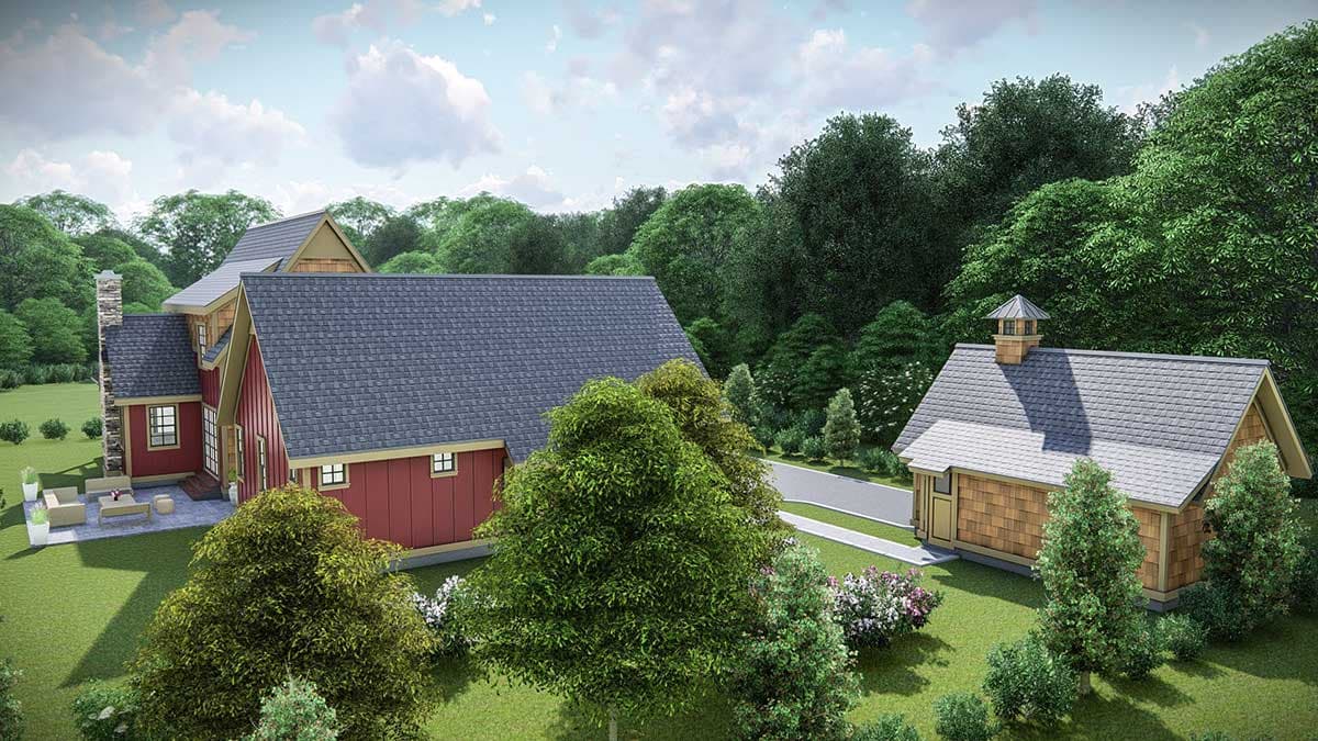 Plan 25412TF: Country Cottage with Game Room and Bonus Detached Garage - Image #20 - Cottage, Country