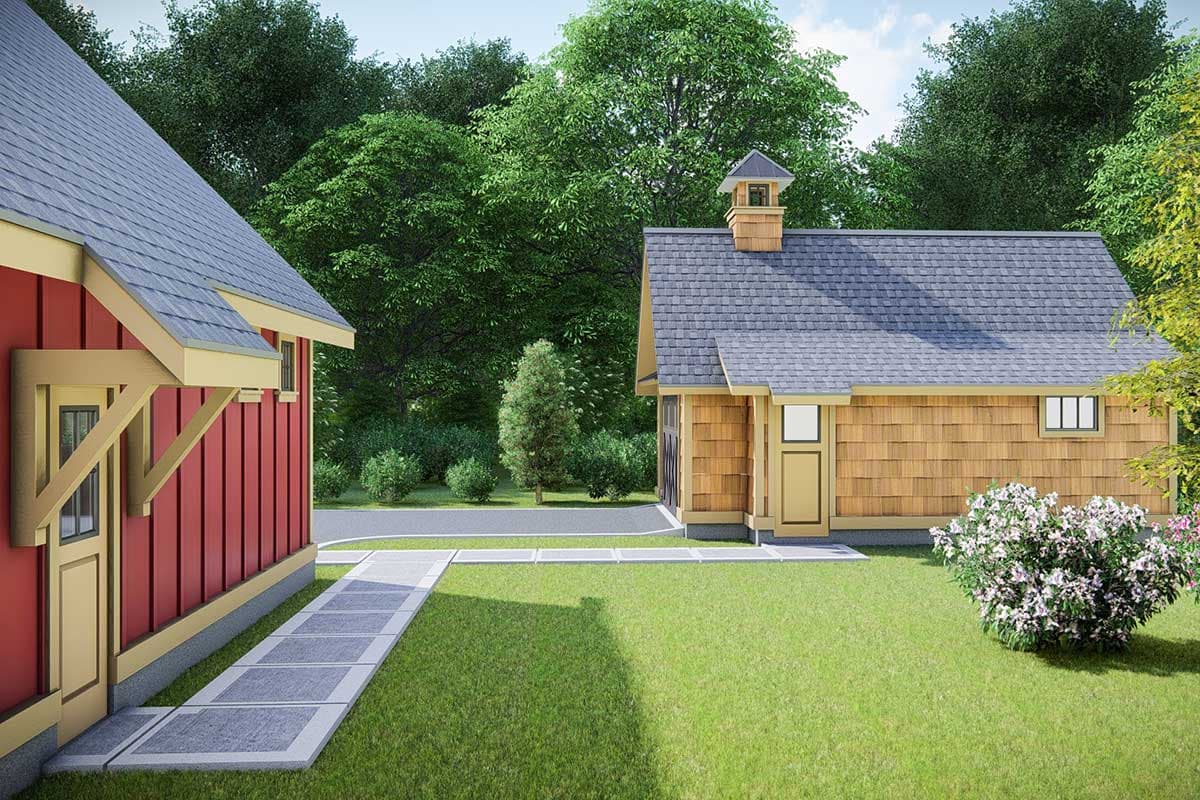 Plan 25412TF: Country Cottage with Game Room and Bonus Detached Garage - Image #21 - Cottage, Country