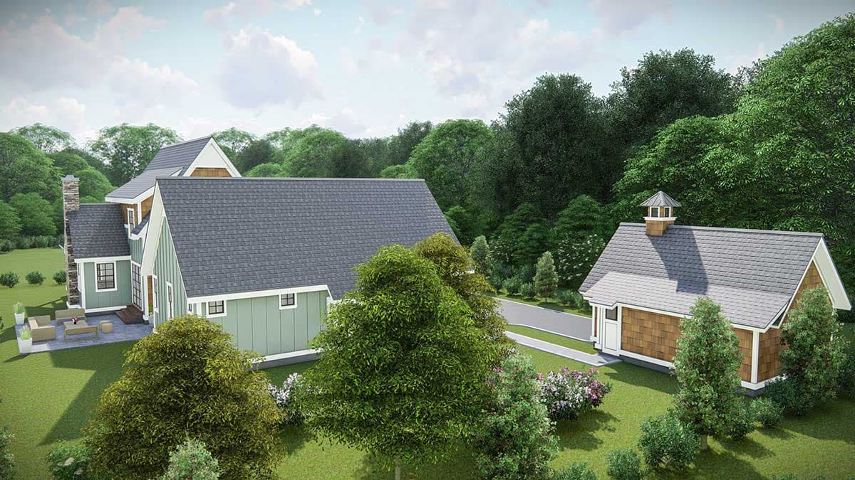 Plan 25412TF: Country Cottage with Game Room and Bonus Detached Garage - Image #9 - Cottage, Country