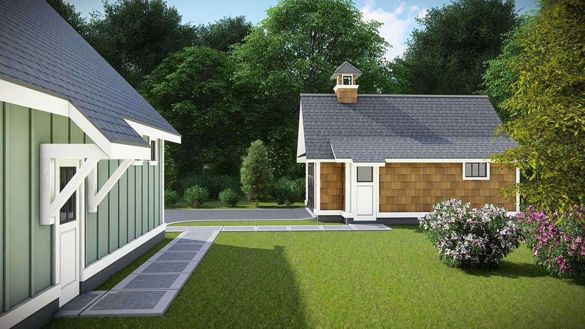 Plan 25412TF: Country Cottage with Game Room and Bonus Detached Garage - Image #10 - Cottage, Country