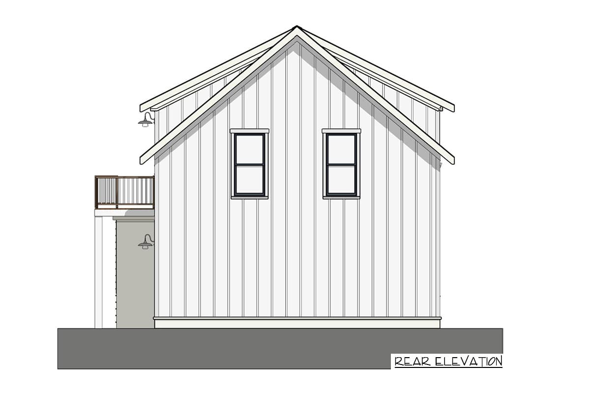 Plan 765018TWN: Comfy Carriage House Plan with Laundry in Master Closet - 650 Sq Ft - Image #12 - Carriage, Cottage, Country, Craftsman, Traditional