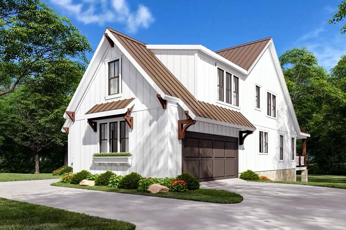 Plan 710340BTZ: New American House Plan with Flex and Beamed Family Room - 2311 Sq Ft - Image #9 - Country, Farmhouse, Modern Farmhouse, New American