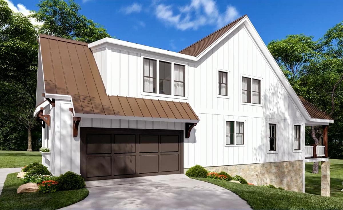 Plan 710340BTZ: New American House Plan with Flex and Beamed Family Room - 2311 Sq Ft - Image #10 - Country, Farmhouse, Modern Farmhouse, New American