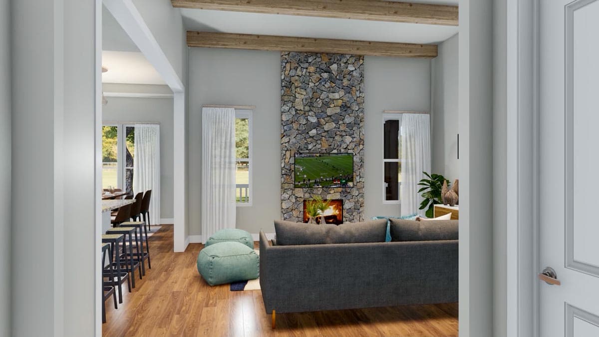 Plan 710340BTZ: New American House Plan with Flex and Beamed Family Room - 2311 Sq Ft - Image #12 - Country, Farmhouse, Modern Farmhouse, New American