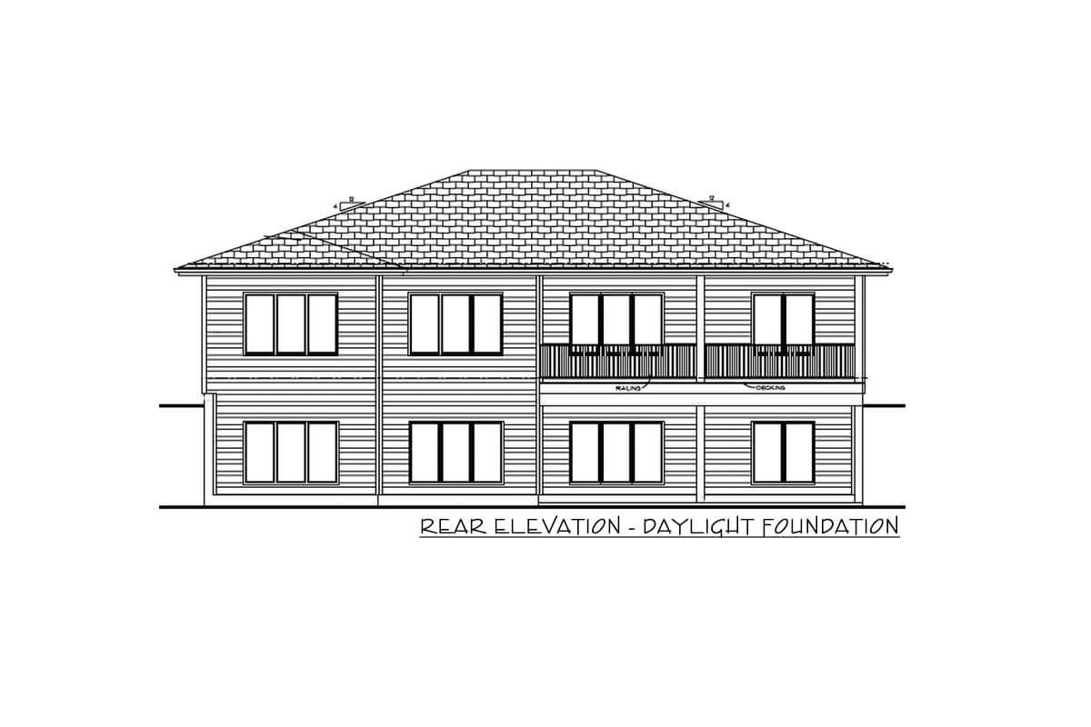 Plan 62808DJ: 1-Story Modern Prairie-Style House Plan with Side Load Garage - 1813 Sq Ft - Image #6 - Modern, Northwest, Prairie, Ranch