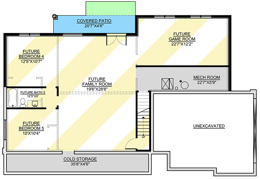 Plan 370012SEN: 3-Bed Hill Country Home Plan with Split Bedrooms - Floor Plan - Optional Lower Level - Country, Hill Country, Ranch, Traditional