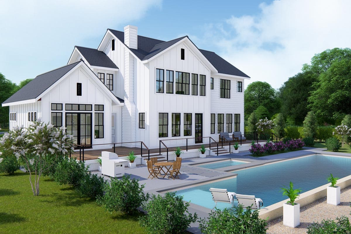 Plan 25413TF: Two-Story Farmhouse Plan with First-Floor Master - Image #5 - Country, Farmhouse, Modern Farmhouse, New American, Traditional