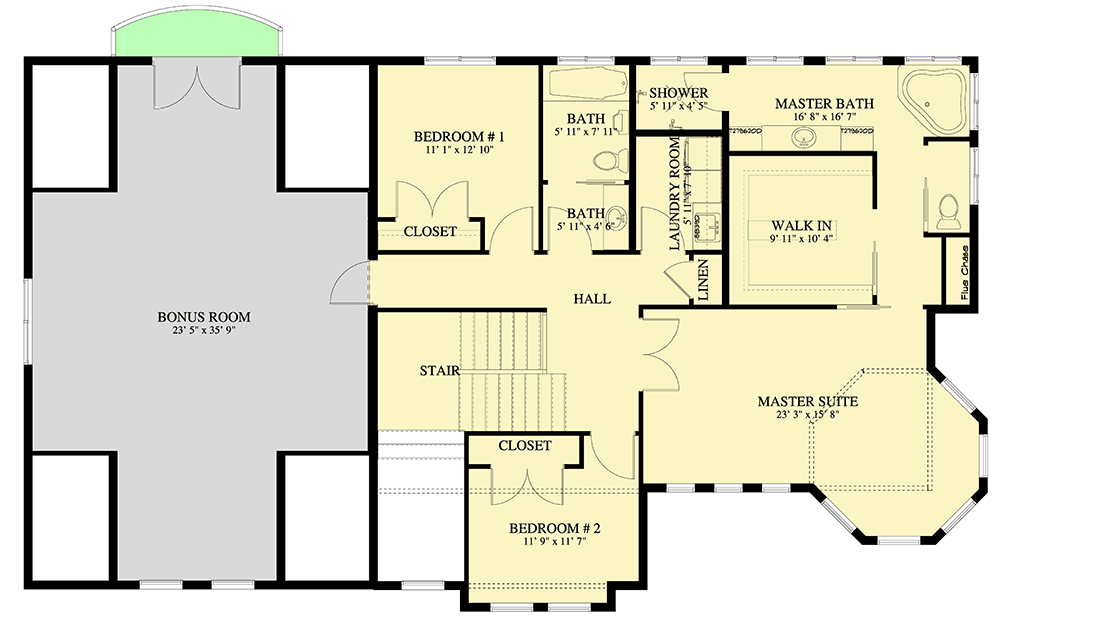 Plan 61340UT: Two-Story Country House Plan with Lower-Level Apartment - Floor Plan - 2nd Floor - Country, Victorian