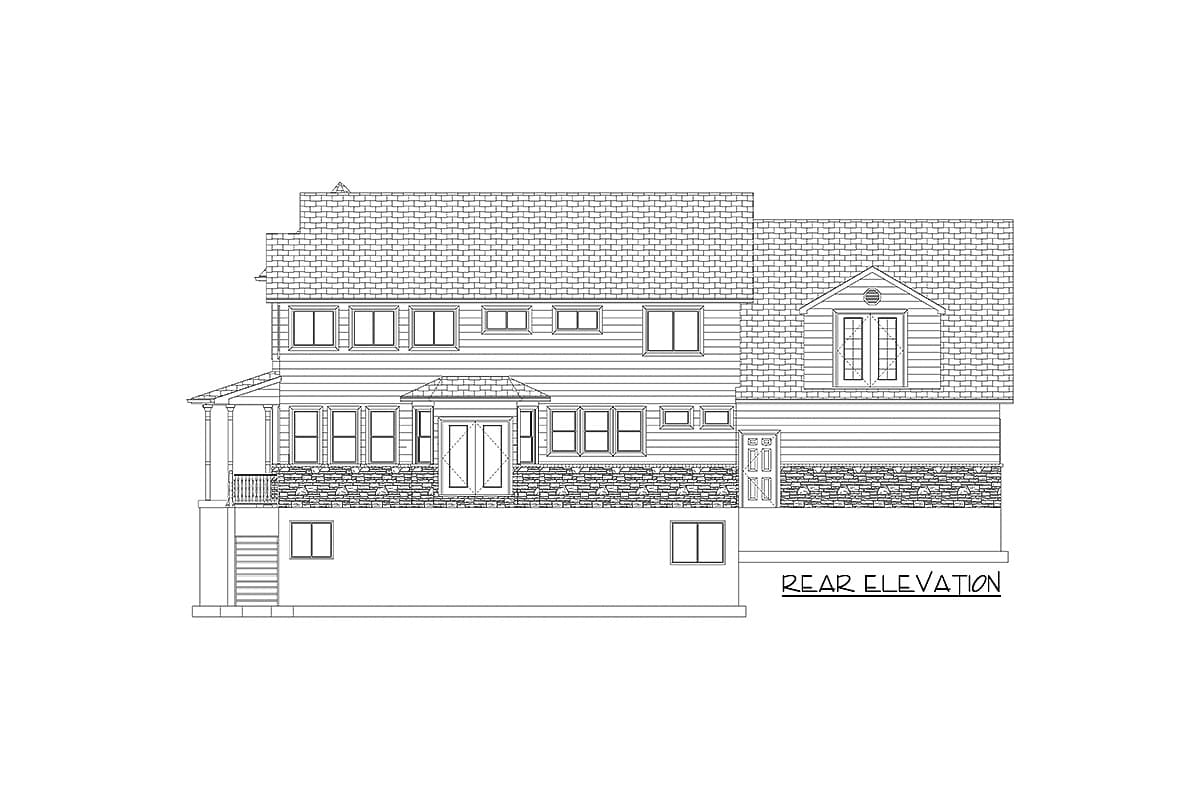 Plan 61340UT: Two-Story Country House Plan with Lower-Level Apartment - Image #34 - Country, Victorian