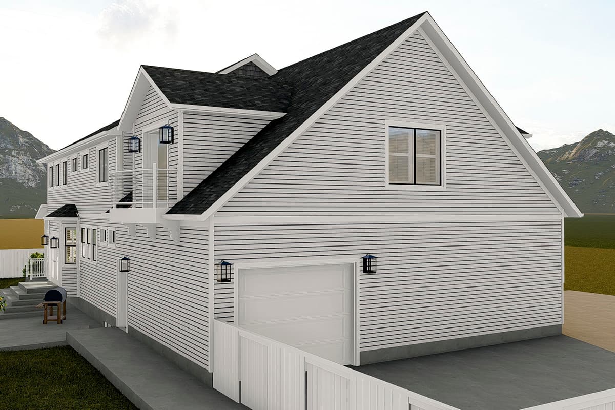 Plan 61340UT: Two-Story Country House Plan with Lower-Level Apartment - Image #7 - Country, Victorian