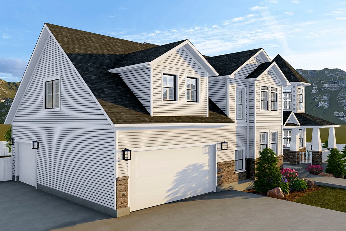 Plan 61340UT: Two-Story Country House Plan with Lower-Level Apartment - Image #8 - Country, Victorian