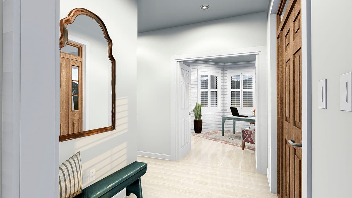 Plan 61340UT: Two-Story Country House Plan with Lower-Level Apartment - Image #9 - Country, Victorian