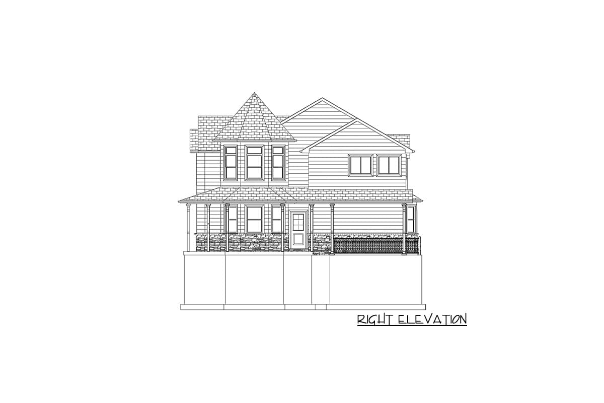 Plan 61340UT: Two-Story Country House Plan with Lower-Level Apartment - Image #35 - Country, Victorian