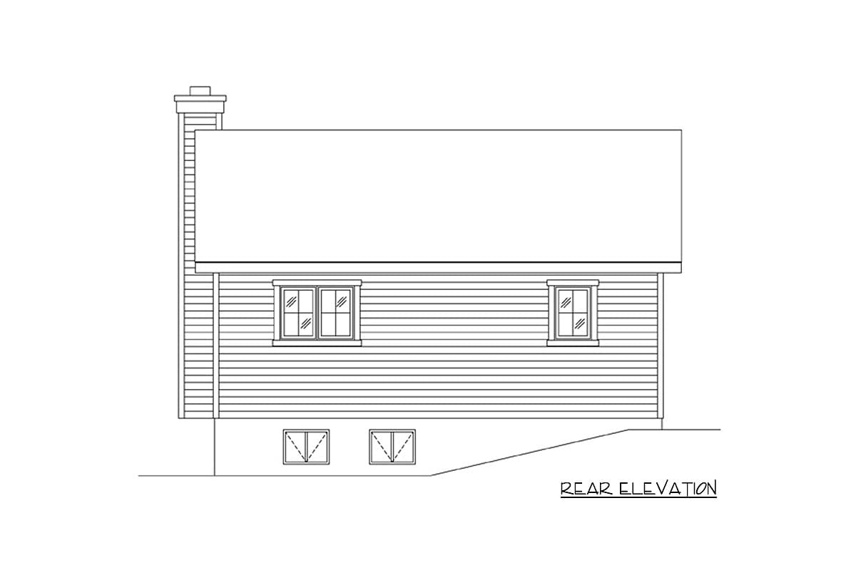 Plan 22125SL: Tiny House Plan with L-Shaped Kitchen - Image #4 - Cottage, Country, Traditional