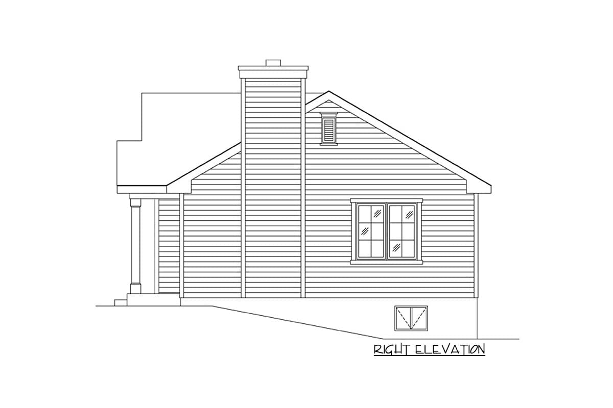 Plan 22125SL: Tiny House Plan with L-Shaped Kitchen - Image #5 - Cottage, Country, Traditional