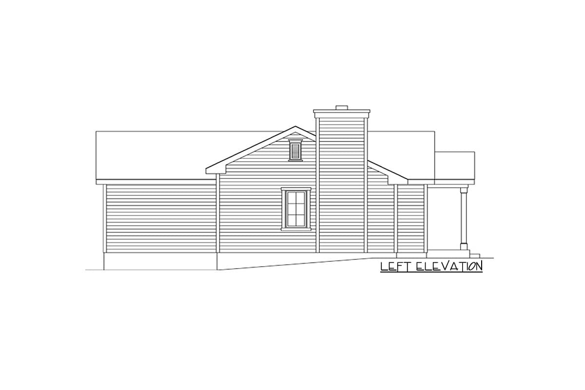Plan 22129SL: 1-Bed Tiny House Plan with Fireplace - Image #5 - Cottage, Traditional, Vacation