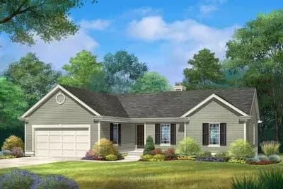 3-Bed Traditional House Plan with Double Garage - 1684 Sq Ft