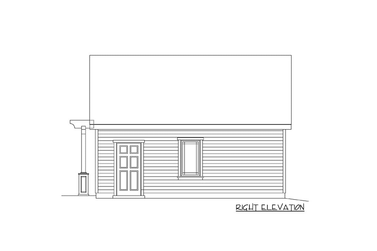 Plan 22136SL: Detached 2-Car Garage with Pergola - Image #5