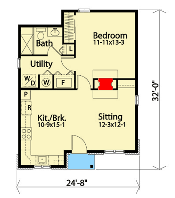 Plan 22140SL: Cozy One-Level House Plan with Double-Sided Fireplace - Floor Plan - Main Level - Cottage, Vacation