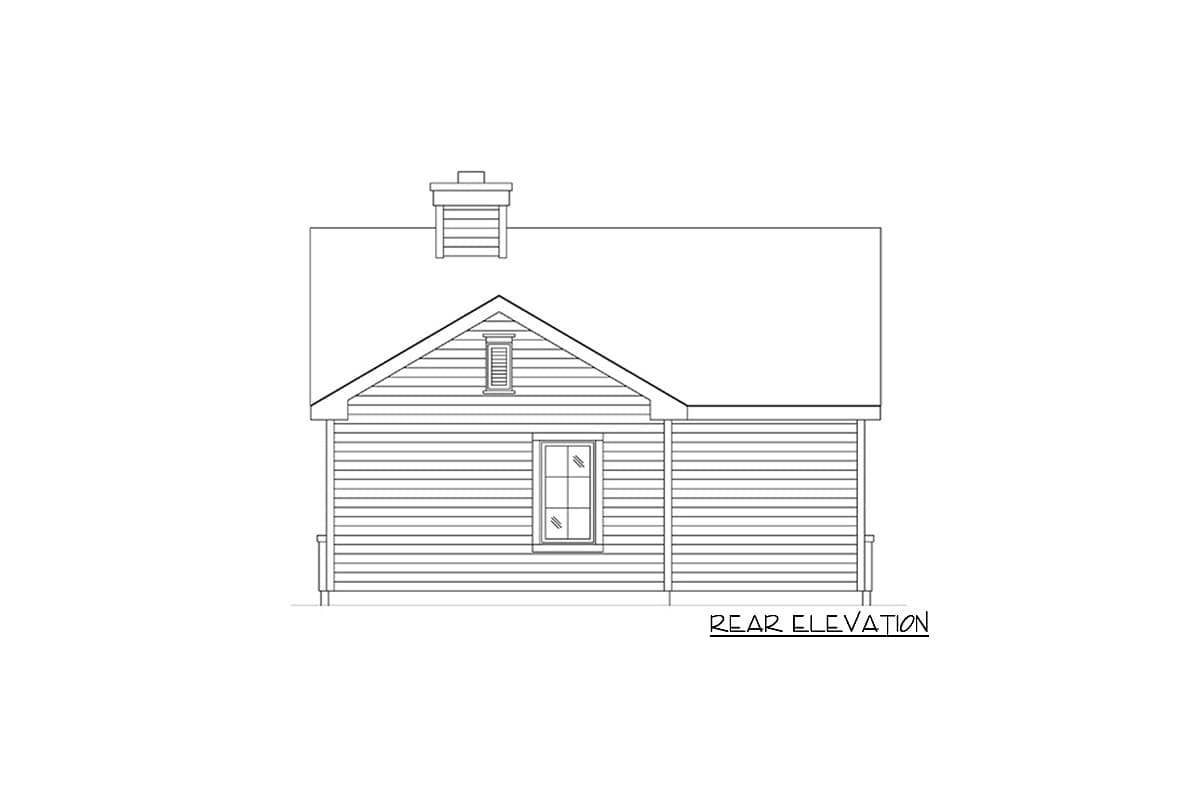 Plan 22140SL: Cozy One-Level House Plan with Double-Sided Fireplace - Image #4 - Cottage, Vacation