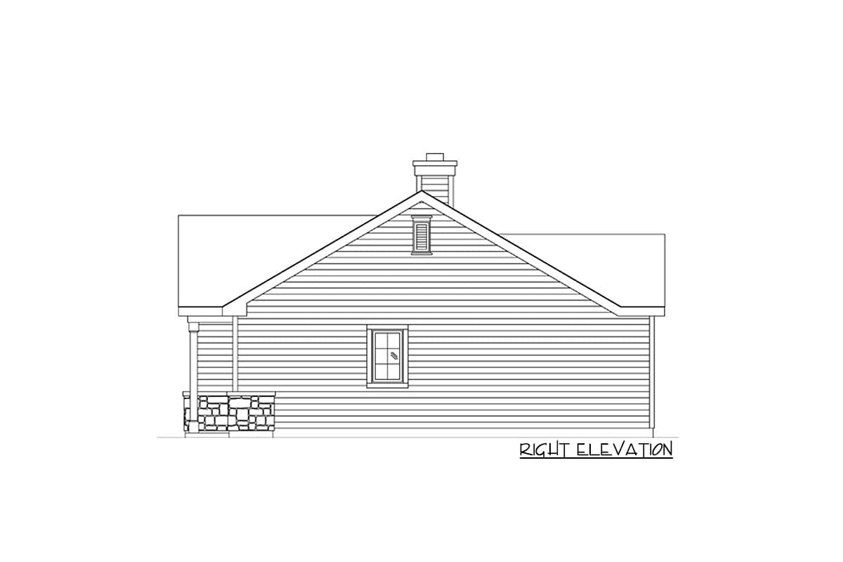 Plan 22140SL: Cozy One-Level House Plan with Double-Sided Fireplace - Image #5 - Cottage, Vacation