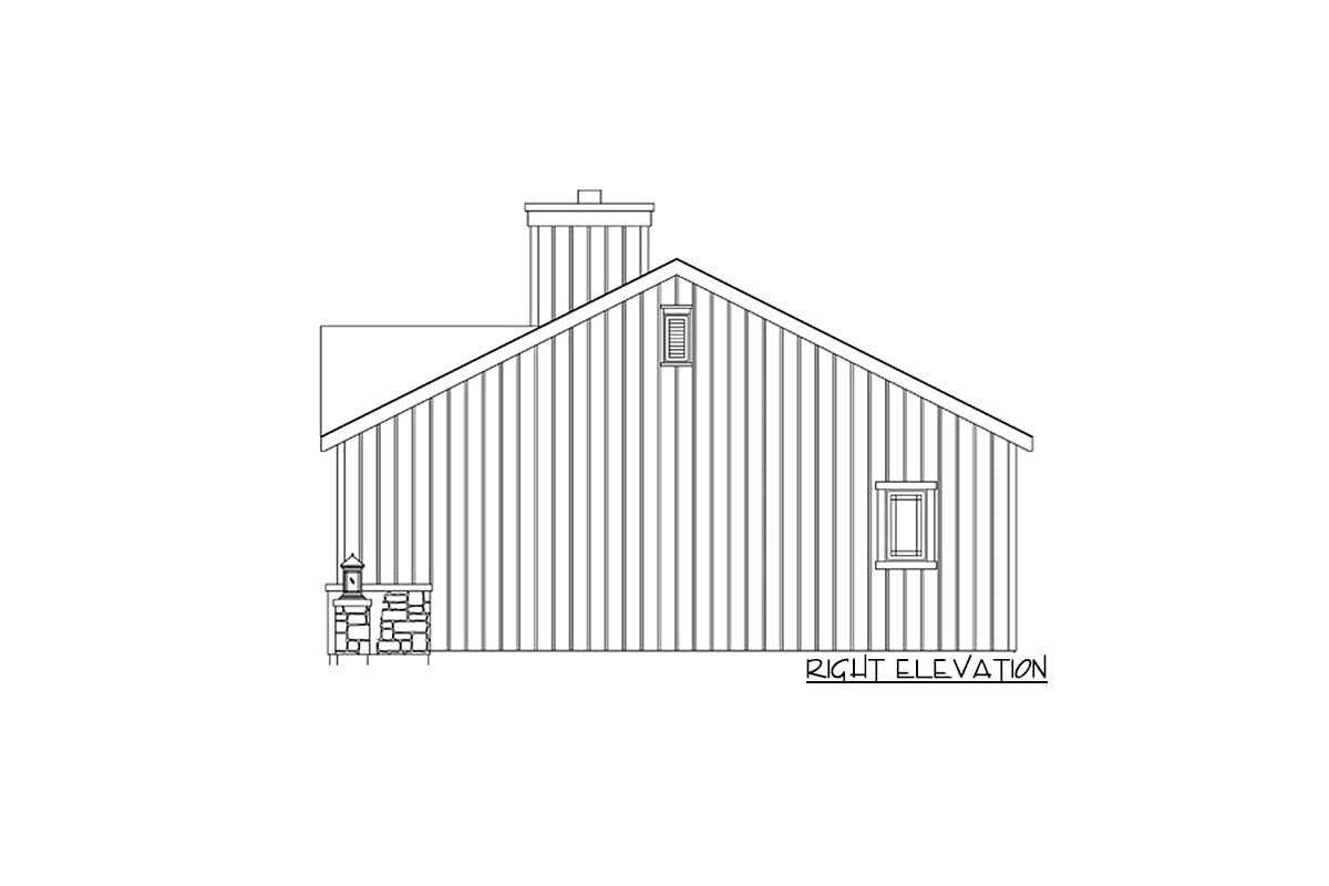 Plan 22141SL: Tiny House Plan with L-Shaped Kitchen - Image #4 - Cottage, Country, Vacation