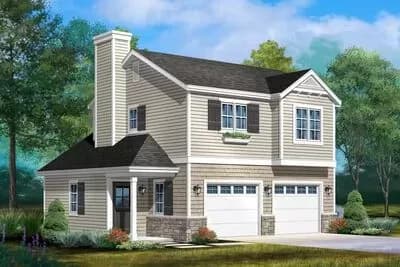 1-Bed Carriage House above Double Garage