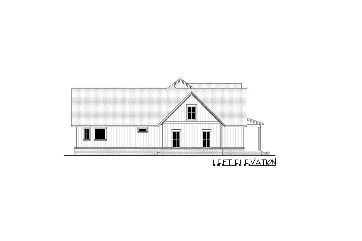 Plan 51816HZ: Modern Farmhouse Plan with 3-Car Front-entry Garage and Bonus Room - Image #8 - Country, Craftsman, Farmhouse, Modern Farmhouse, New American, Traditional